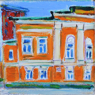 Бабицына Татьяна Викторовна. Лот из четырех работ 2019 г. в одной раме из серии «Москва»: